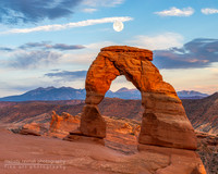 Delicate Arch Moonrise -  Arches National Park