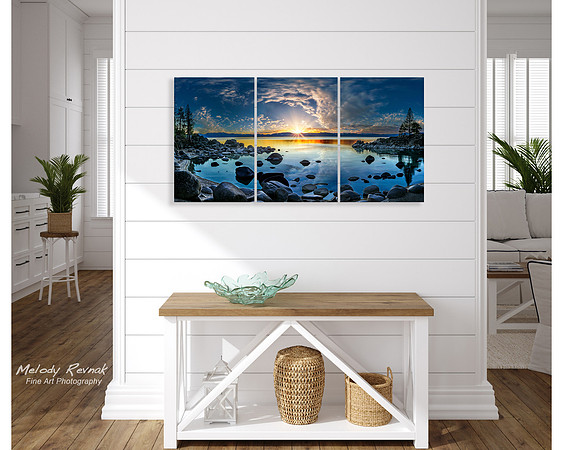 "Magical Tahoe" Triptych 62"x30" 3-20"x30"