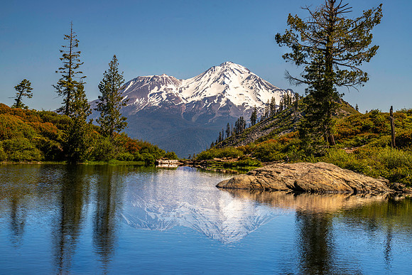 Heart of Shasta - Mt Shasta from Heart Lake